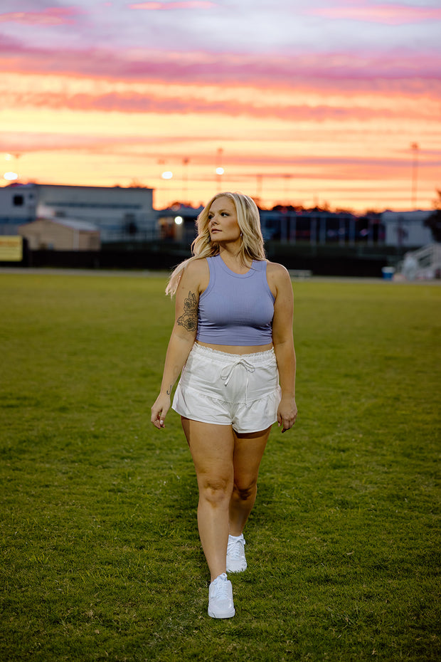 Sweet Summertime Crop Tank Top (Lavender)