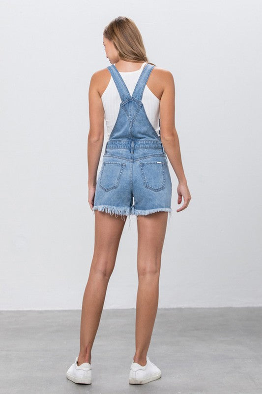 Everyday Denim Overall Shorts (Light)