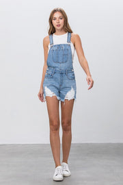 Everyday Denim Overall Shorts (Light)