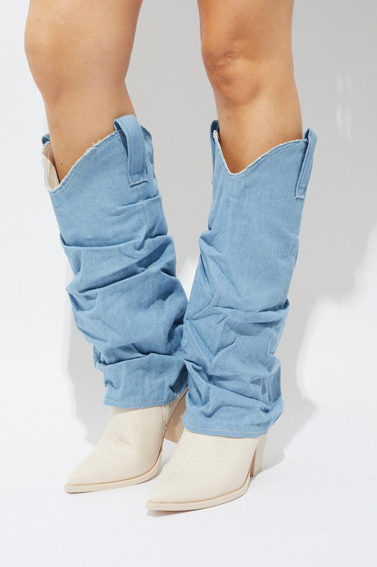 Down Home Denim Cowboy Boots