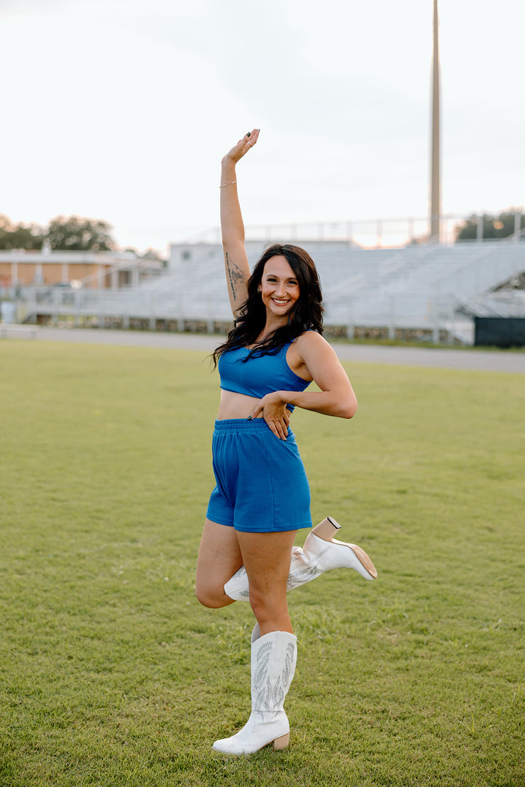 Teamwork Makes the Dream Work 2-Piece Set (Blue)