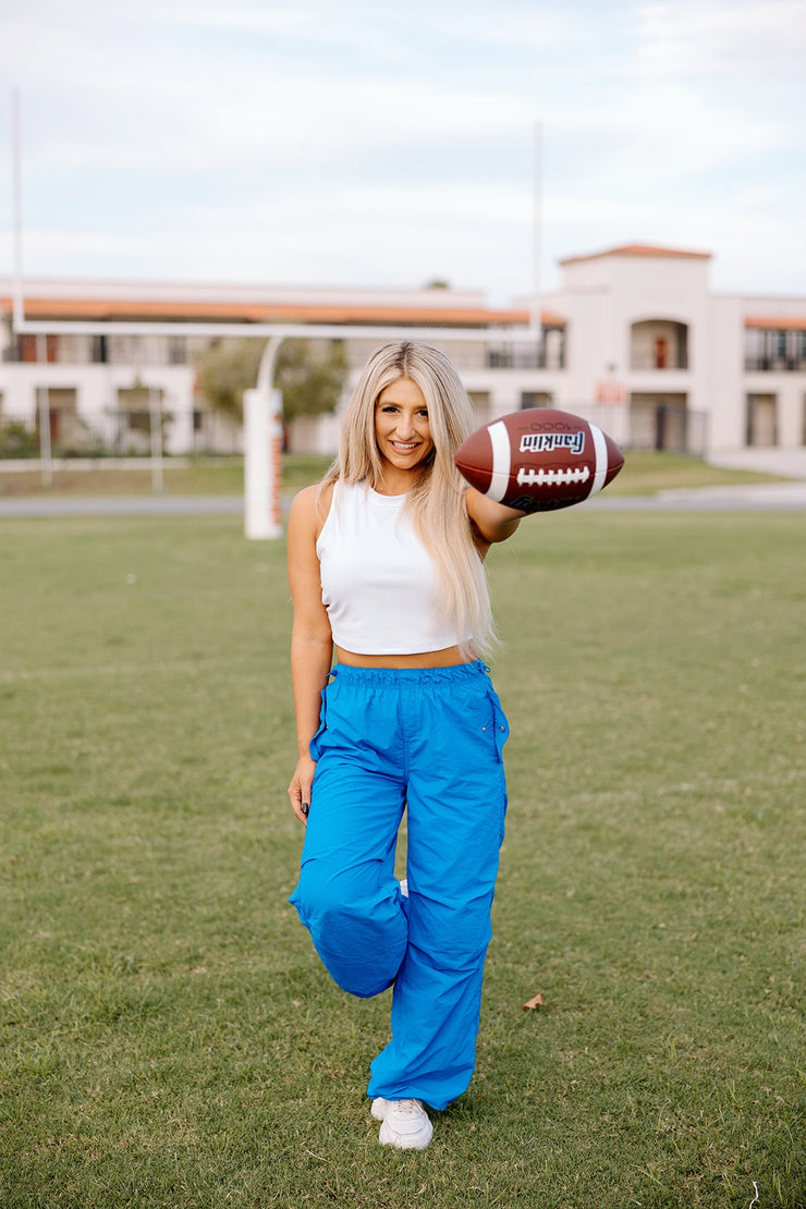 Your Everyday Oversized Parachute Pants (Blue)