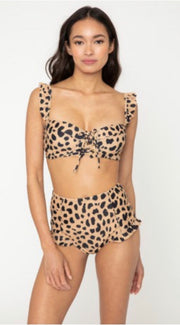 Mommy and Me Ruffle Bikini Top (Cheetah)