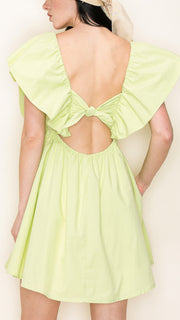 Lime in the Coconut Flutter Dress (Lime)