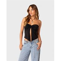 He Loves Me Not Rose Tube Top (Black)