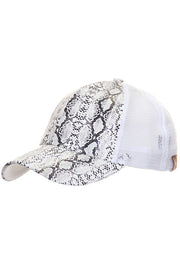 Snakeskin Pattern Ponytail Hat