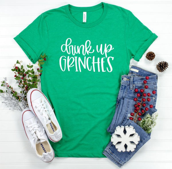 Drink Up Grinches Graphic Tee (Green)