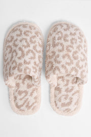 Walking In a Winter Wonderland Leopard Fur Slippers