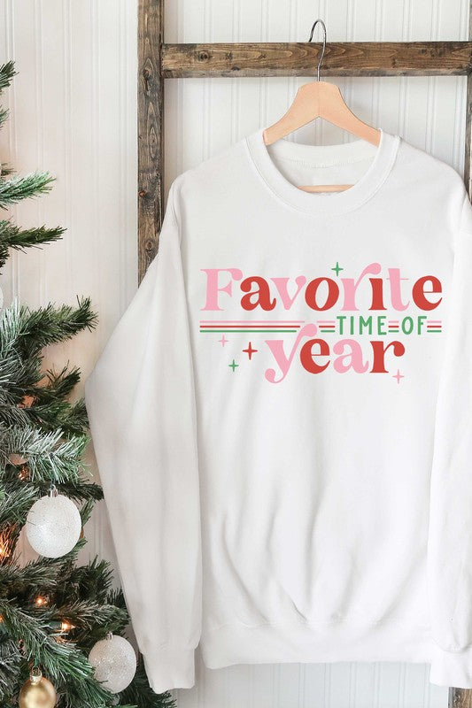 Favorite Time Of Year Graphic Sweatshirt (Ivory)