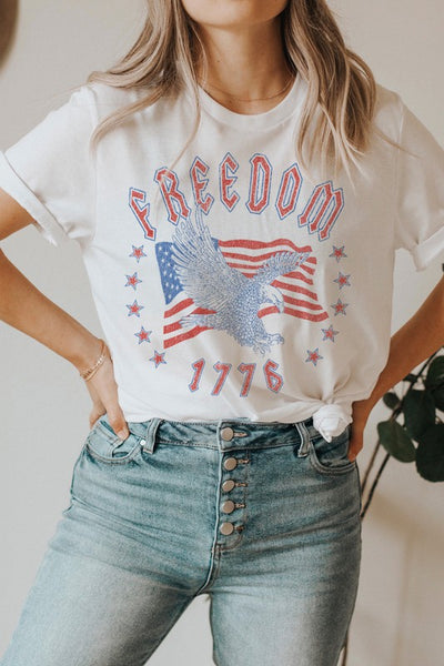 Let Freedom Ring Graphic T-Shirt (white)