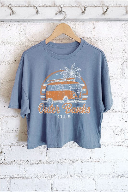 Outer Banks Club Graphic Tee (Dusty Blue)