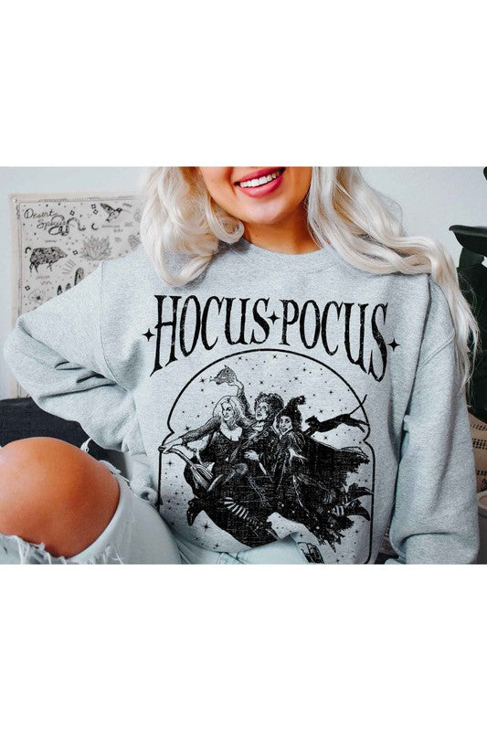 Hocus Pocus Graphic Sweatshirt (Grey)