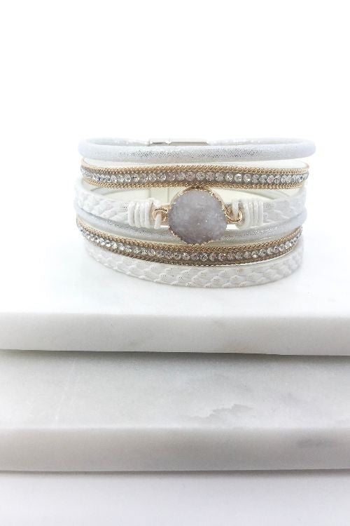 Crystal Stone Wrap Bracelet