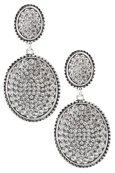 Crystal Studded Statement Earrings