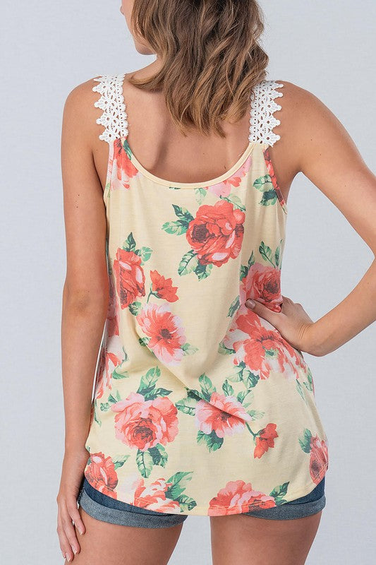 Sweet Summer Time Floral Top