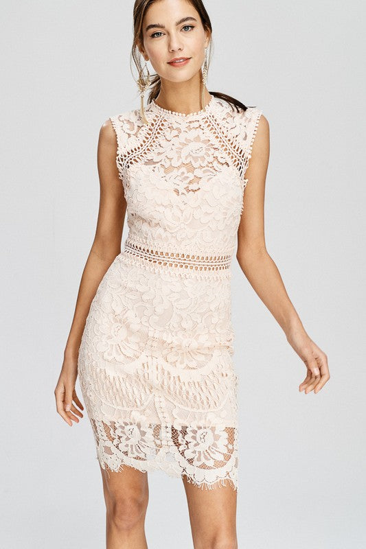 Blushing For You Lace Dress