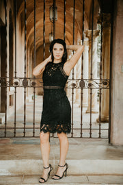 Kiss Me at Midnight Black Lace Dress