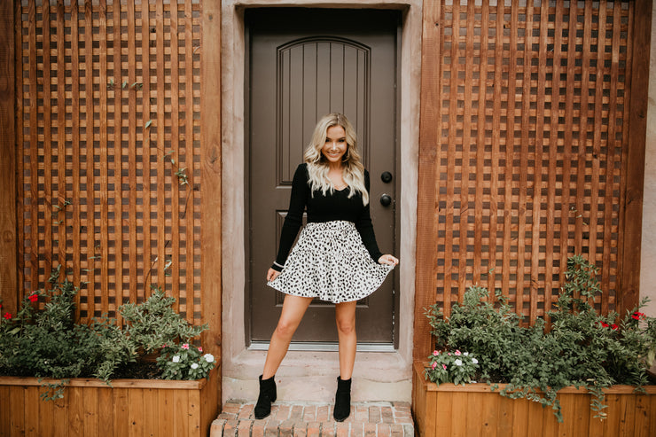 Ready To Fall Ruffle Leopard Skirt