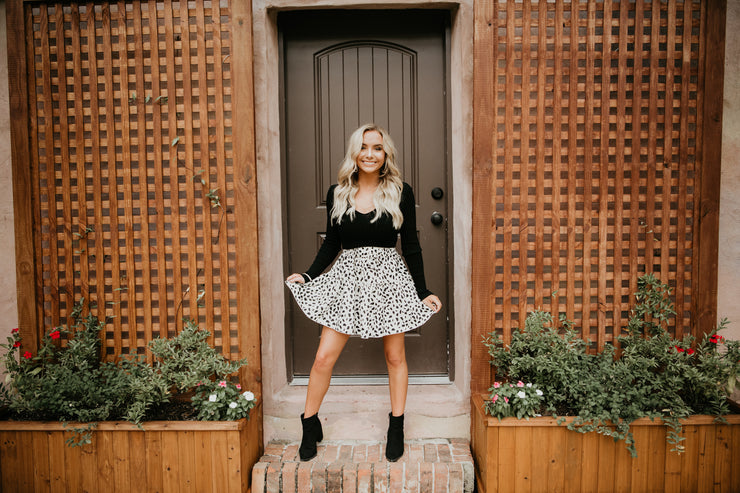 Ready To Fall Ruffle Leopard Skirt