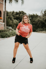 "Let's Get Pumpkin Spiced" Graphic Tee (Rust)