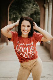 "It's Just a Bunch of Hocus Pocus" Graphic Tee (Rust)