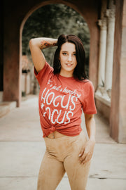 "It's Just a Bunch of Hocus Pocus" Graphic Tee (Rust)