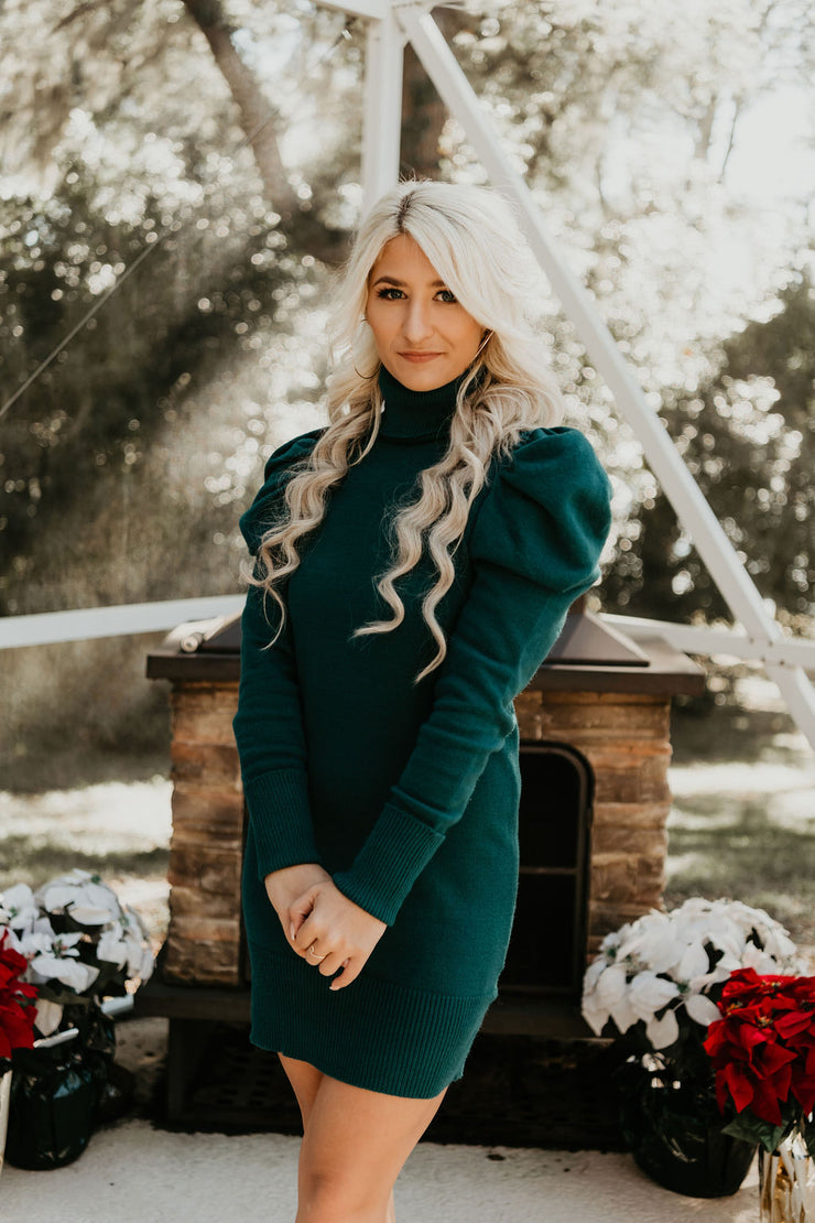 Tis' the Season Turtle Neck Sweater Dress