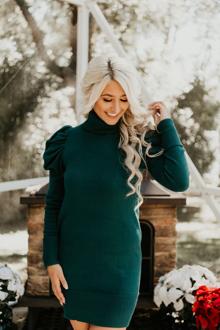 Tis' the Season Turtle Neck Sweater Dress