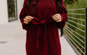 It's The Most Wonderful Sweater Dress (Burgundy)