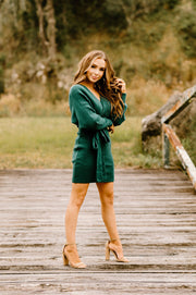 I Really Can't Stay Knitted Sweater Dress (Green)