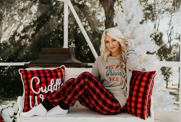 Resting Grinch Face Long Sleeve Tee