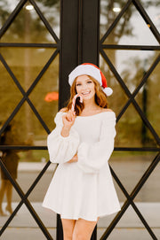 Sleigh Belle Sweater Dress (Ivory)