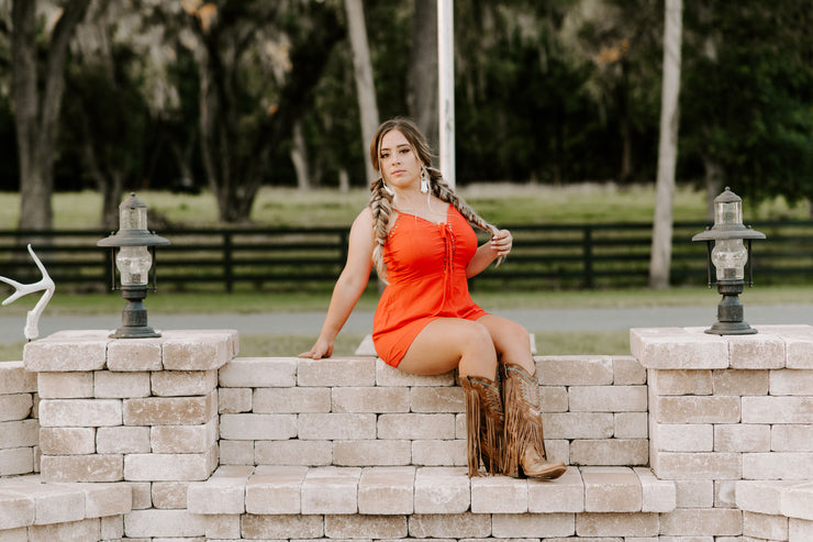 Bleed Red For You Lace Romper