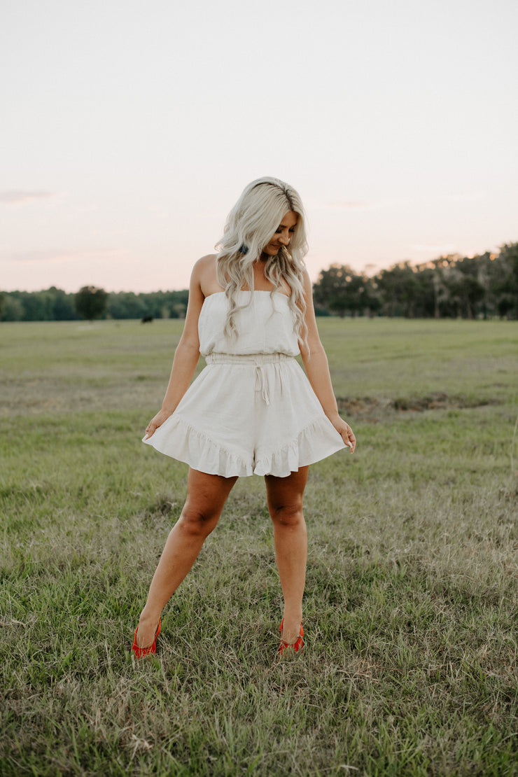 Home of the Brave Ivory Romper