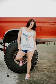 Wild and Free American Bull Skull Tank