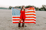 Bleed Red For You Lace Romper