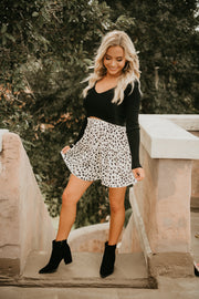 Ready To Fall Ruffle Leopard Skirt