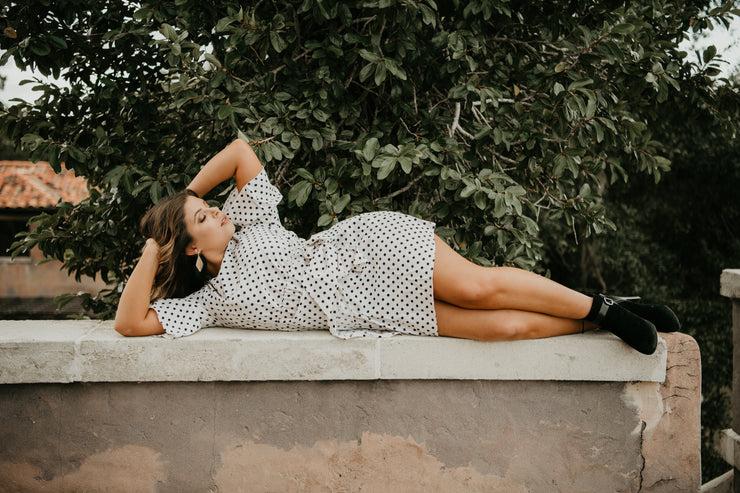 Classy Clarity Polka Dot Mini Dress