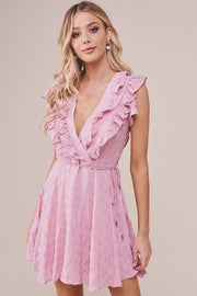 It's Real Sweetheart Ruffle Mini Dress