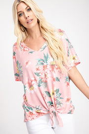 Tropic State of Mind Floral Knot Top