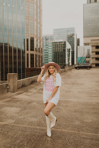 Howdy Graphic Round Neck T-Shirt (White)