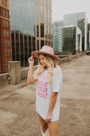 Howdy Graphic Round Neck T-Shirt (White)