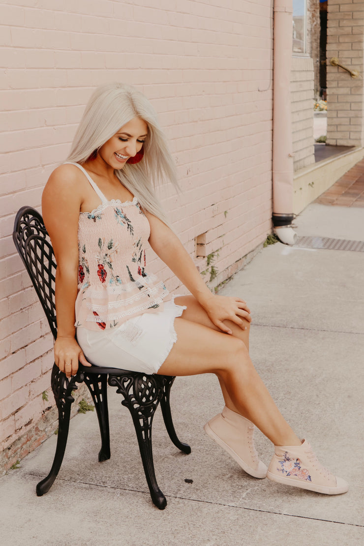 Floral Blush Smock Top