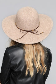 Wide Brim Wool Hat (Oatmeal)