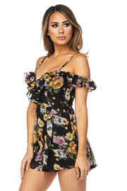 Kiss Me at Midnight Floral Romper