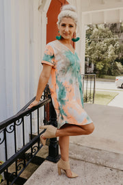 Polly Pocket Tie Dye Midi Dress