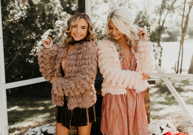 Faux Fur Layered Jacket