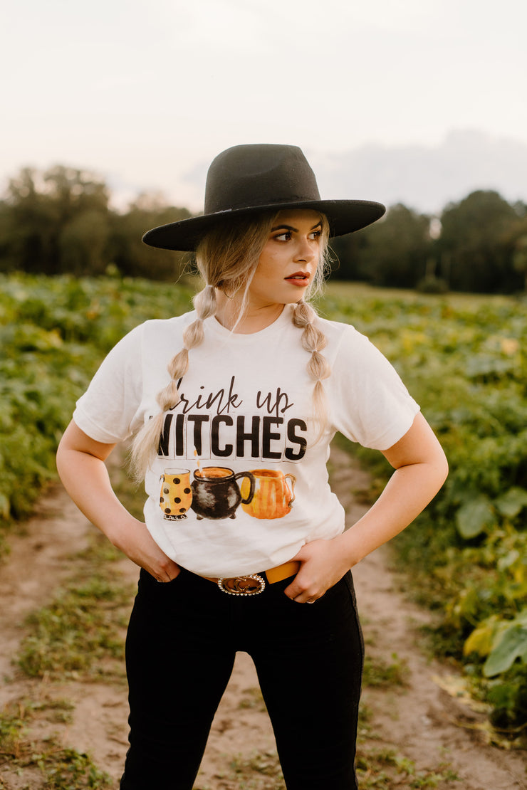 Drink Up Witches Graphic Tee (Cream)