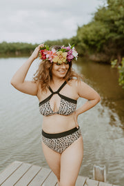 Life's a Breeze Cheetah Print High Wasted Bikini Bottoms