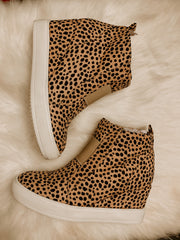 Chelsea Cheetah Print Sneaker Wedges